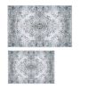 6x9FT Vintage Area Rug Modern Non Slip Carpet Boho Low Pile Soft Rug Waterproof Machine Washable Rug for Living Room Bedroom Kitchen Dining Room Under