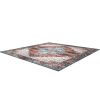 8x10FT Vintage Area Rug Modern Non Slip Carpet Boho Low Pile Soft Rug Waterproof Machine Washable Rug for Living Room Bedroom Kitchen Dining Room Unde